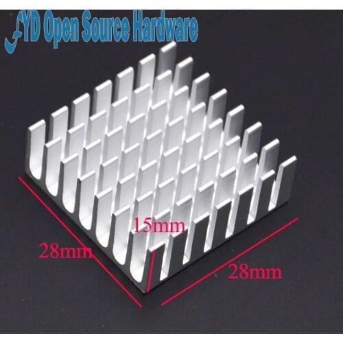 Heat sink 28*28*15MM (silver slot) high-quality heat sink thick substrate