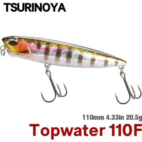 TSURINOYA DW58 Top Water Pencil 11cm 20.5g Long distance Throwing Fishing Lure Isca Artificial Bass Bait Snakehead Lure 3D Eyes