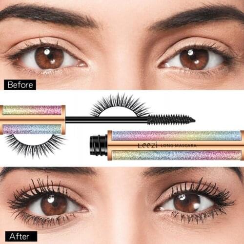 Leezi Mascara 4d Silk Fiber Lash Long Curling Mascara Eyelash Waterproof Extension Lengthening Eye Lashes Cosmetics Makeup TSLM1