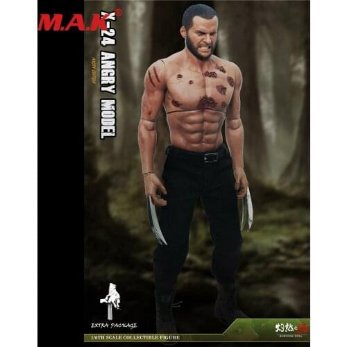 In Stock 1/6 Villain Wolf X24 Male Figure Toys War Damage Scorching Soul for fans gifts collection full set