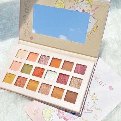 High Quality 18 Color Cat Eye Shadow Plate Earth Color Eye Shadow Glossy Eye Shadow Beauty Makeup All-Matched