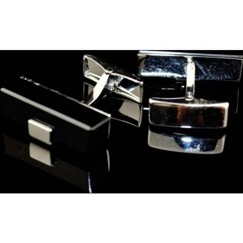 Free shipping Opal Cufflinks black color classic design hotsale copper material cufflinks whoelsale&retail