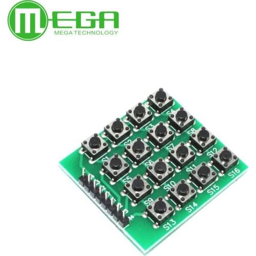 100pcs/Lot 8pin 4x4 4*4 Matrix 16 Keys Button Keypad Keyboard Breadboard Module MCU for arduino Diy Kit