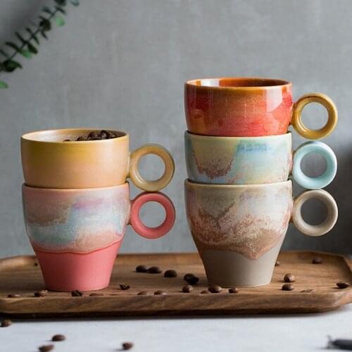 230ml Creative Ceramic Mug Drink Coffee Tea Cup Vintage Home Kitchen Dining Accessory Decor Personalized Great Gift For Mom Girl