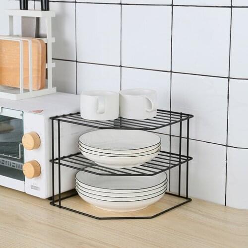 3-tier Cabinet Corner Shelf Multipurpose Organization Rack For Cups Dishes Cupboard Pantry Home Racks Holders
