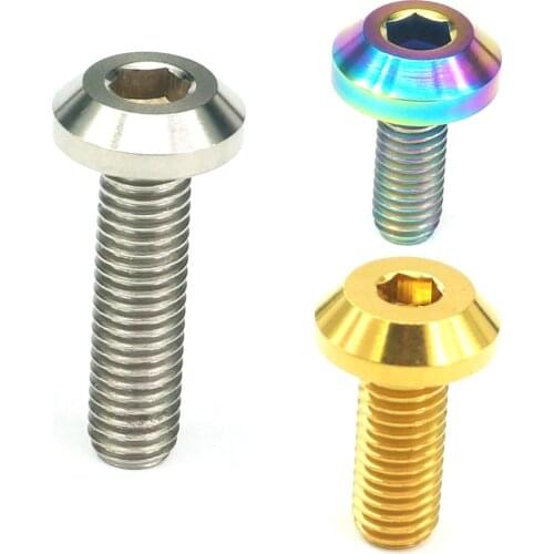4) M6*1.0 M8*1.25 Length 12mm To 30mm Grade 5 Titanium Motorcycle Brake Disc Mount Screw Bolts