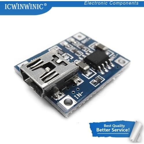 5piece Micro USB 5V 1A 18650 TP4056 Lithium Charger Module Charging With Dual Functions 1A Li-ion Battery protection board