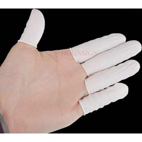500g Labor insurance rubber finger sets wear-resistant thickening protective latex waterproof counting one-off half half section
