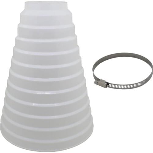 ABS Universal Reducer for Ventilation Systems Diameter 80mm to 200mm Duct Reducer Connector Air Duct Reducer Variable Sizes