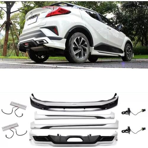 Car Stling ABS Paint Front Rear Bumper Diffuser Skid Protector Guard Plate Bumper Cover Trims For Toyota CHR C-HR 2018 2019