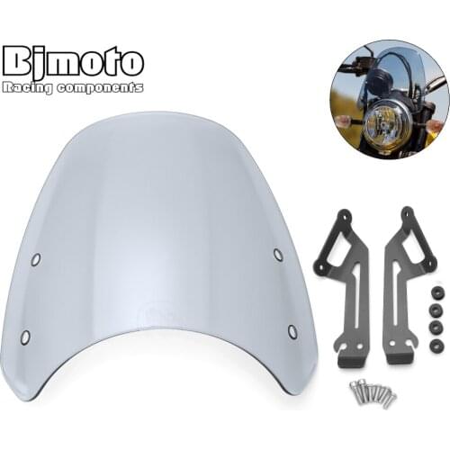 BJMOTO Motorcycle ABS Plastic Windscreen For Ducati Scrambler 2015-2019 Motorbike Windshield Wind Deflectors
