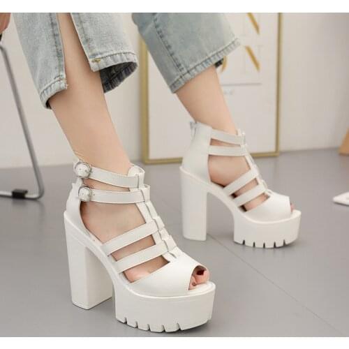 Summer Cool Women Platform Sandals Cheap and High Quality Ladies High Heels Sandals 2021 Summer New Waterproof Platform Sandals