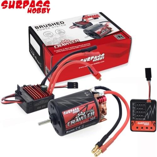 Surpass Hobby 540 550 10T 11T 12T 13T 16T 20T 5-Slot Brushed Motor Waterpoof 60A/80A ESC For RC HSP HPI Tamiya Kyosho WLtoys Toy