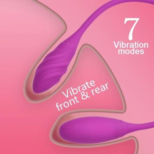 Rechargeable Dual Vibrator Double Head Jump Egg 7 Speeds Bullet Dildo Vibrator Anal Butt Plug Adult Sex Toy For Couple Men Women
