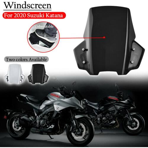 Motorcycle Windshield Windscreen Fly Screen For Suzuki Katana 1000 GSX-S GSXS 1000S 1000 S Wind Deflector with Bracket Smoke New