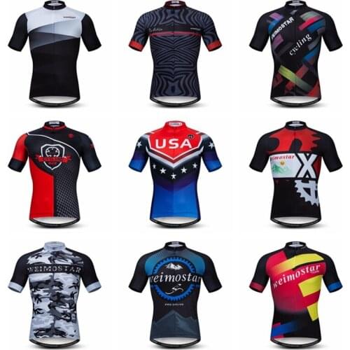 Weimostar Men Cycling Jersey Summer Short Sleeve Pro Team Bicycle Clothing Riding Sport Downhill MTB Road Bike Jersey Top