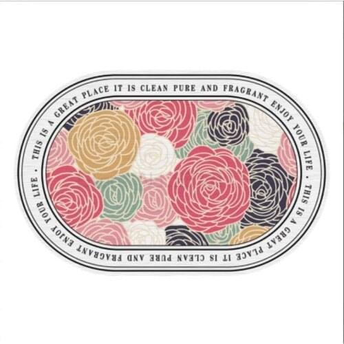 Bathroom diatom mud absorbent floor mat toilet entrance foot mat household quick drying toilet anti slip mat