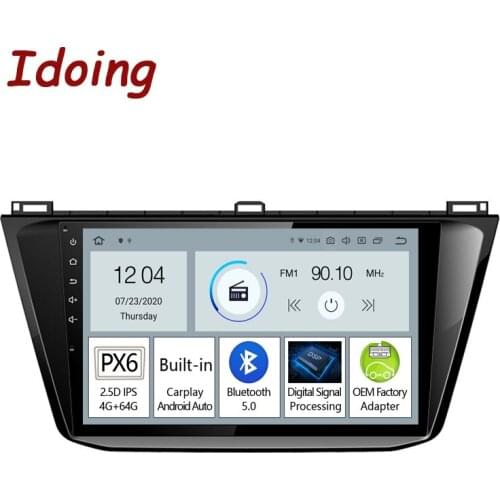 Idoing PX6 Car Radio Multimedia Android Auto Player Navigation GPS For VW Tiguan 2 Mk 2016-2018 Carplay Head Unit Plug And Play