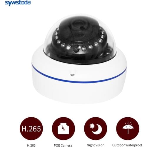 HD 1080P 2MP Surveillance IP POE Camera Audio Internal Microphone Vandalproof IR Night Dome Security Camera ONVIF P2P