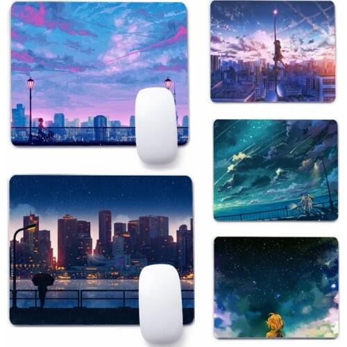 Cartoon Anime moon landscape Mouse Pad Deskpad Gaming Writing Desk Mat Keyboard Mats For Office Home Computer Mousepad