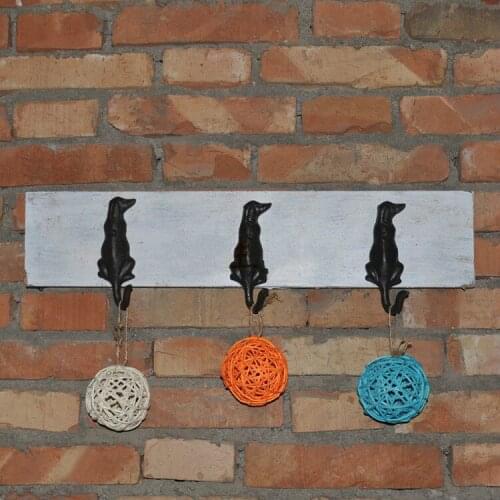 Creative cute retro Cast iron hooks personality animal puppy shape coat hook home decoration wall hanging decor