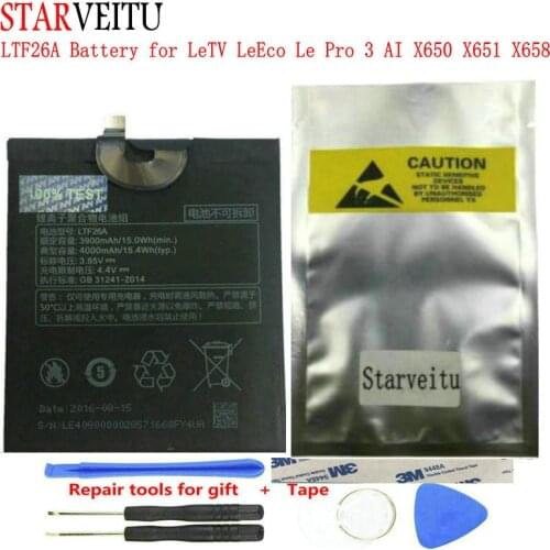 LTF26A Battery for LeTV LeEco Le Pro 3 AI X650 X651 X658 5.5"Dual Camera Mobile Phone Rechargeable Replace Li-polymer Batteries