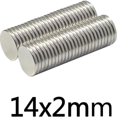 20/100/200PCS 14x2 mm Neodymium Strong Magnets 14mmx2mm Permanent Round Magnet 14x2mm Powerful Magnetic Magnets Disc 14*2 mm