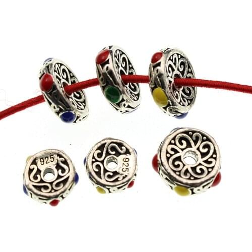 10pcs/lot Metal Spacer Beads for Jewelry Making fits Charm Beads Bracelet DIY Handmade Jewelry Findings Accessories