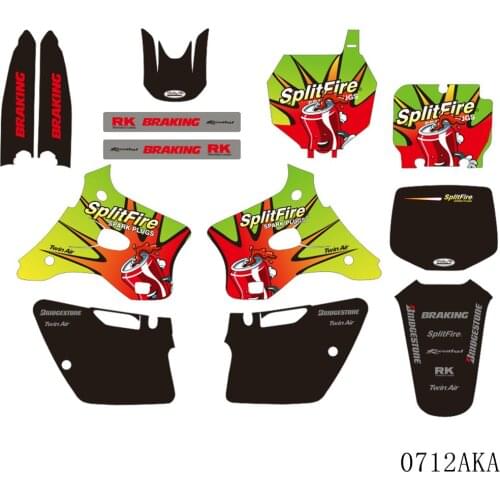 Full Graphics Decals Stickers Motorcycle Background Number 3M For KAWASAKI KX125 KX250 KX 125 250 1994 1995 1996 1997 1998