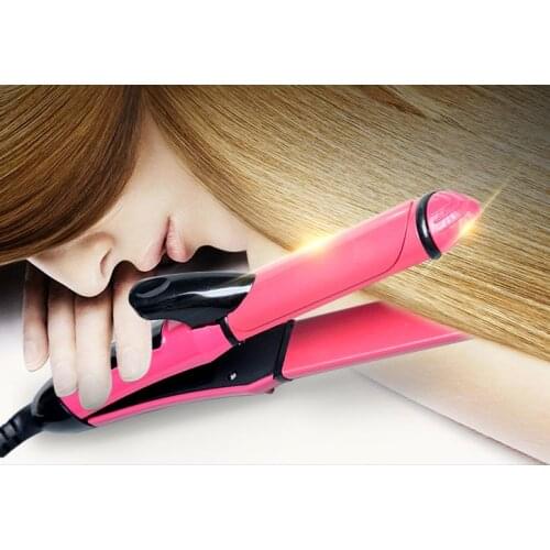 New 2 in 1 Hair Curler and Straightener Dual-Use Hair Curler Large Volume with Inner Buckle Hair Straight Volume Styling Tools