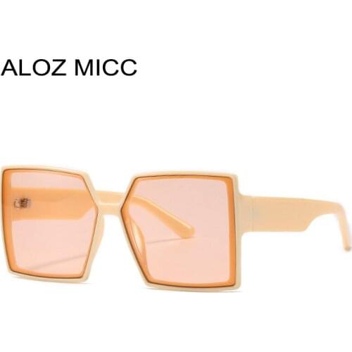 New Square Fashion Sunglasses Women Men Brand Designer Colorful Sun Glasses Men Orange Big Frame Vintage Eyewear UV400 Q817