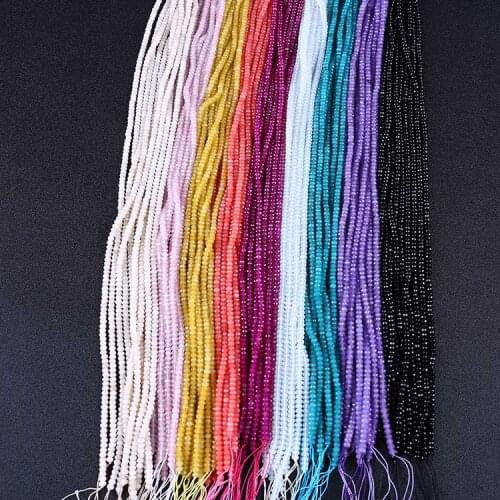 Dyed Multi Color Jade Gem Stone Beads String For Jewelry