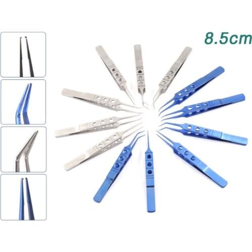 Titanium alloy Tooth Tweezers Ophthalmic Double Eyelid clamp Tools 8.5cm/10cm Cosmetic Capsulorhexis Tweezers High Quality