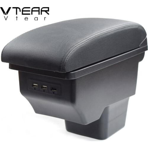 Vtear for Touran L Touran Allspace armrest box car-styling arm rest USB storage box accessories decoration automobile interior