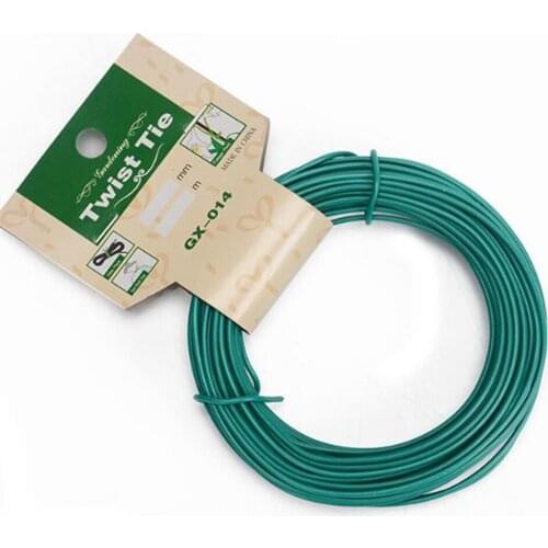 15M Garden Wire Heavy Duty Green Coated Plant Twist Tie Garden Training Wire Bonsai Outlet Wire for Holding Branch 1.8mm*15M