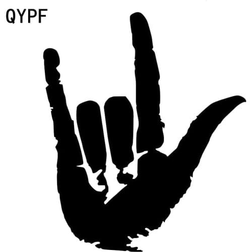 QYPF 13.4*15.9CM Interesting Game hand Finger Car Sticker Vinyl Motorcycle Accessories Decoration C16-0249