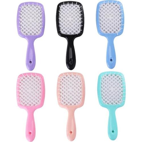 Tangled Hair Comb Detangling Hair Brush Large Plate Massage Combs Hollow Out Hair Brushes Barber Comb Salon Hair Styling Tools