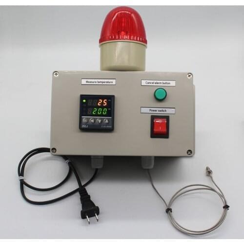 6 standards plug version 0-400'C wall hanging type Low temperature alarm device with voice warning light alert