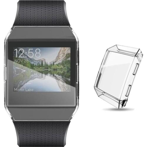 Multi Colors Silicone Frame Skin Cover Case Protective Guard Shell For Fitbit Ionic Smart Watch Band Screen Protector