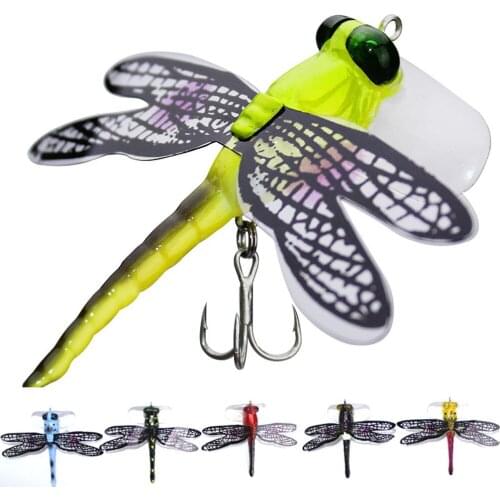 Dragonfly Fishing Lure 7.5cm 6g Artificial Bait Worm Full Water Water Surface Swings Squid Trolling Minnow Wavelet Climbing Bait