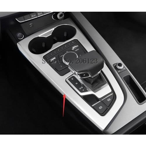 Pearl Chrome Gear Shift Cover Knob Lever Interior Accessories For Audi A4 A5 B9 F5 Sedan Avant Allroad Sportback Coupe Cabriolet