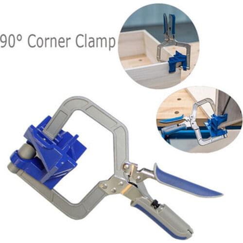 1pc New Auto-adjustable 90 Degree Right Angle Woodworking Clamp Quick Clamp Pliers Picture Frame Corner Clip Hand Tool T-Clamp