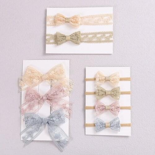 10 Pcs/lot Baby Hair Accessories Wholesale American European Style Hollow Bow Clip Girl Bangs Sided Hairpins