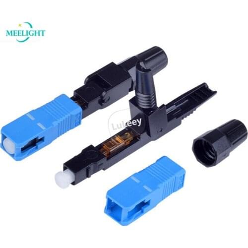100pcs FTTH Embedded SC Cold Linker Rubber -covered Wire Optical Fiber Fast Connector Fast Connector