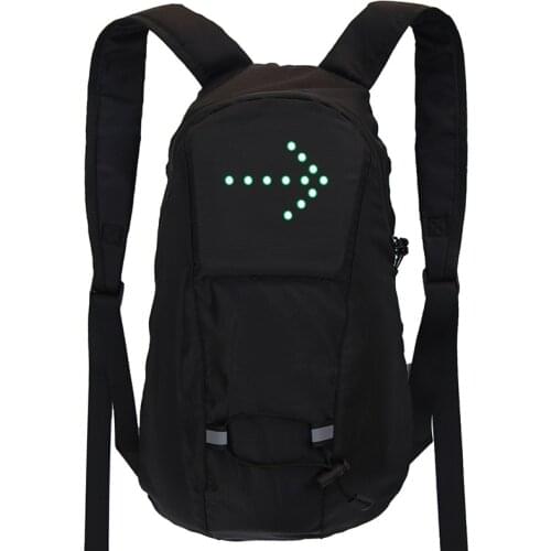 15L Waterproof Sport Backpack LED Turn Signal Light Remote Control Safety Bag Outdoor Hiking Climbing Bicycle LED Backpack Bag