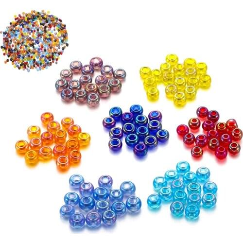 1800pcs/lot 2mm Round Smooth Ball Spacer Beads Czech Glass AB Color Seed Beads For DIY Bracelet Necklace Jewelry Making Supplies