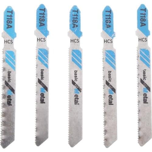5 Pcs HSS T118A Jig Saw Blades Wood Metal Fast Cutting Reciprocating Saw Blade