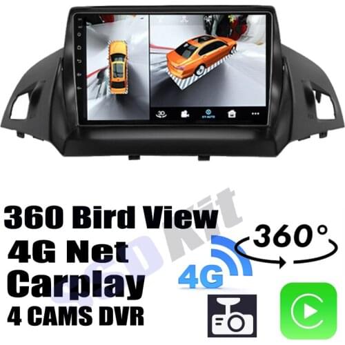 Car Audio Navigation GPS Carplay DVR 360 Birdview Around 4G Android System For Ford Escape Kuga C520 2012~2019