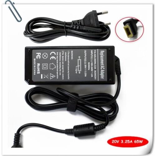 Notebook AC Adapter Power Supply Cord 65w 20V 3.25A for Lenovo G400 G405 G500 G505 Laptop Battery Charger NEW