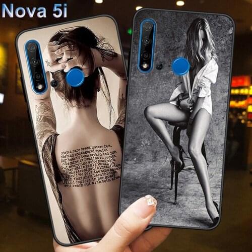 For Huawei Nova 5i case fashion Girl style Silicone Soft tpu shell For Huawei Nova5i bumper Nova 5i 5 i 6.4" Cases Back Coque